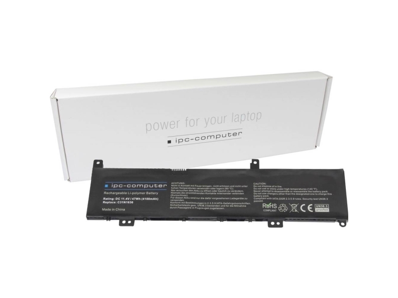 Ipc-Computer Bærbar Computer-Batteri Akku C31n1636 Replace 11.40 V 4100 Mah Ipc-Computer