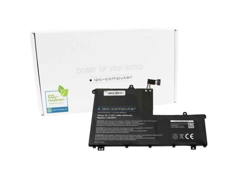 Ipc-Computer Bærbar Computer-Batteri Akku L19c3pf9 Replace 11.55 V 4650 Mah Ipc-Computer