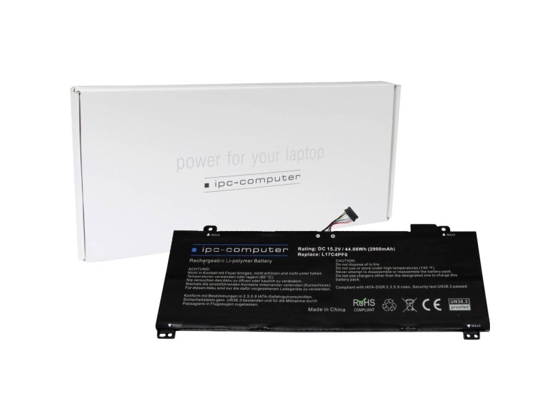 Ipc-Computer Bærbar Computer-Batteri Akku L17c4pf0 Replace 15.20 V 2900 Mah Ipc-Computer