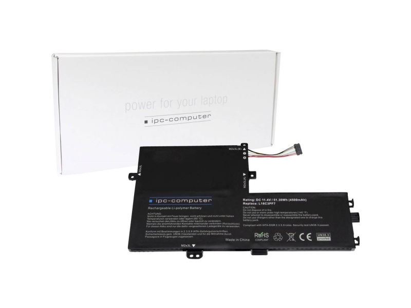 Ipc-Computer Bærbar Computer-Batteri Akku Le L18c3pf7-68 Replace 11.40 V 4500 Mah Ipc-Computer