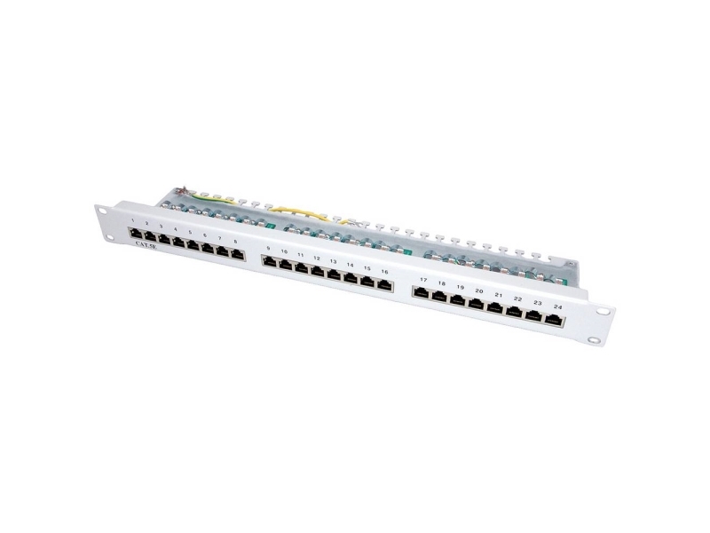 Value Cat.5E Patch Panel 24P, Stp, Light Grey