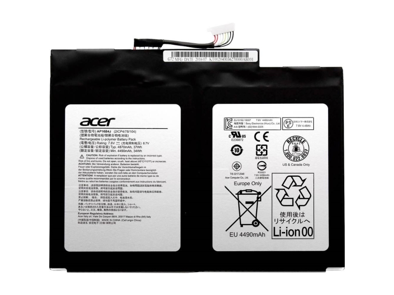 Acer Laptop-Akku Kt.00204.003 7,6 V 4870 Mah Acer
