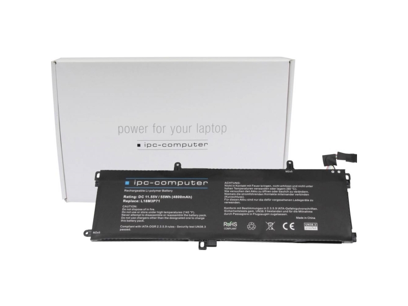 Ipc-Computer Bærbar Computer-Batteri Akku L18m3p71 Replace 11.55 V 4800 Mah Ipc-Computer