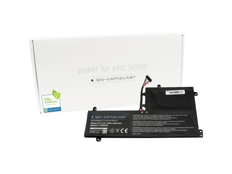 Ipc-Computer Bærbar Computer-Batteri Akku L17m3pg2 (Long Cable) Replace 11.40 V 4650 Mah Ipc-Computer