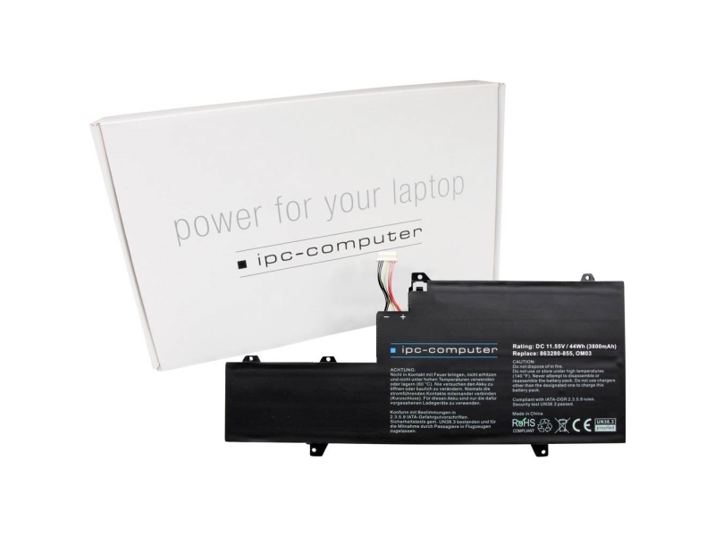 Ipc-Computer Bærbar Computer-Batteri Akku Om03 Replace 11.55 V 3800 Mah Ipc-Computer