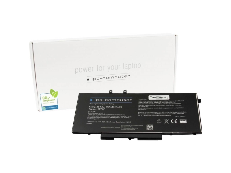 Ipc-Computer Bærbar Computer-Batteri Akku 4Gvmp Replace 7.60 V 8000 Mah Ipc-Computer