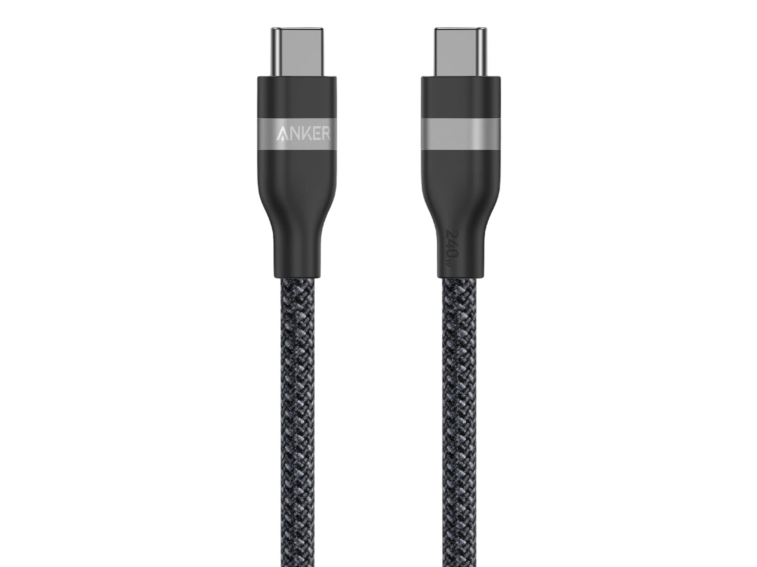 Anker USB-C till USB-C-kabel 0,3 m 240 W Svart Upcycled-Braided