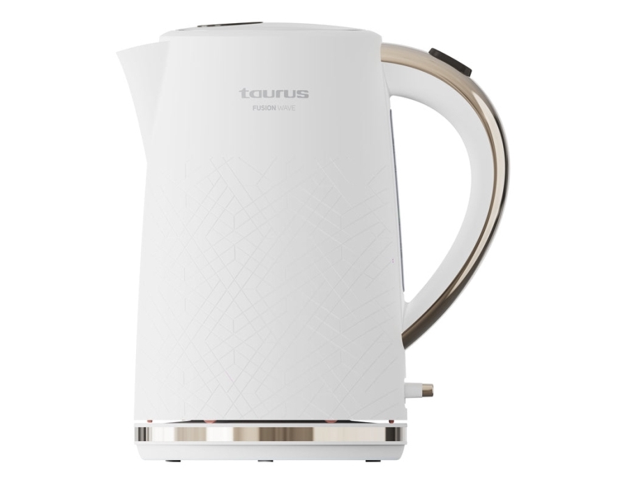 Taurus Fusion Wave, 1,7 L, 2200 W, Weiß, Edelstahl, Regelbare Temperatur, Wasserstandsanzeige