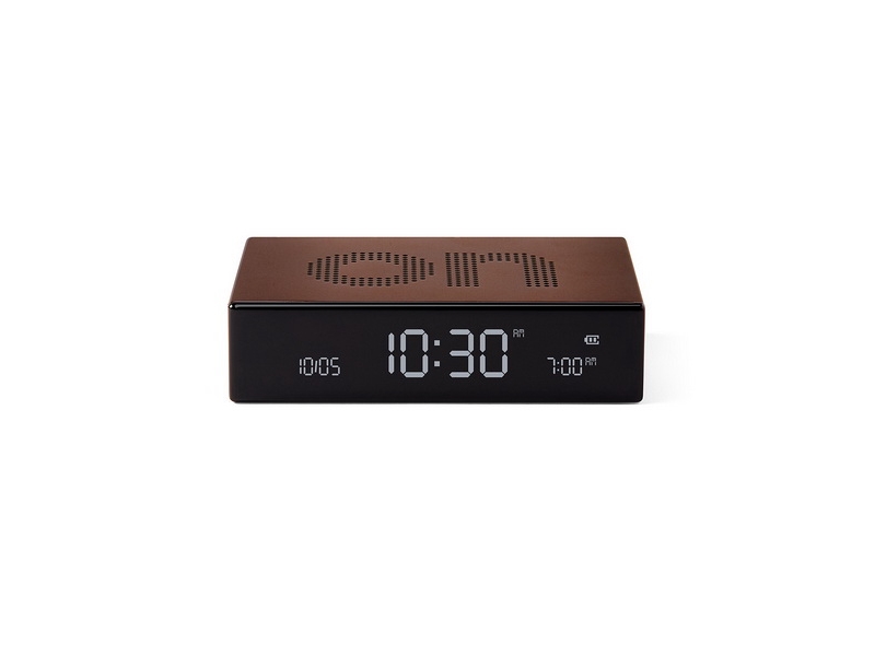 LEXON Flip Premium, Digitaalinen herätyskello, Suorakulmio, Pronssi, LCD, Akku, 5 V