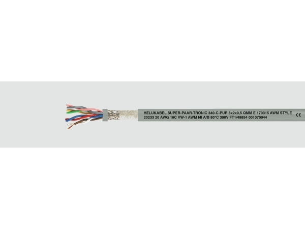 HELUKABEL 49840, Lavspændingskabel, Grå, Kobber, 0.34 mm², 41 kg/km, -30 - 80 °C