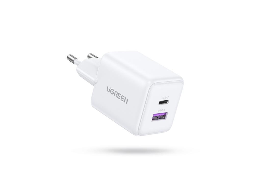 Ugreen 65015 Ladegerät Für Mobile Geräte Kopfhörer, Mobiltelefon, Powerbank, Tablet, Telefon Weiß Ac-Schnellladen Indoor