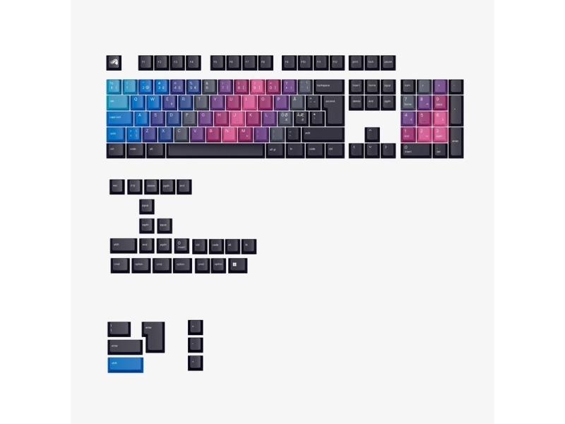 Glorious Gaming Glo-Kb-Acc-Kc-Gpbt-Gr-Aftr-Nd, Tastaturhætte, Polybutylenterephthalat (Pbt), Flerfarvet
