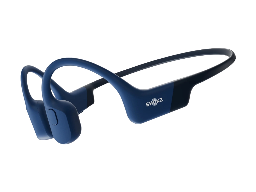 Shokz Openrun - Hovedtelefoner Med Mik. - Åbent Øre - Bag Nakken-Montering - Bluetooth - Trådløs - Blå