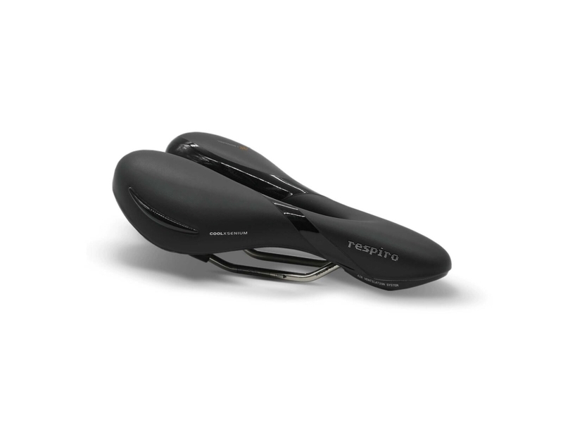 Selle Royal -satula SELLEROYAL RESPIRO Soft Moderate Stracciatella 60 kpl, geelielastomeerit, jäähdytyskanava, unisex, 496 g