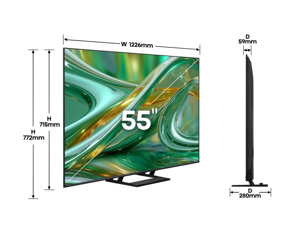 Hisense 55E8s Miniled-Fernseher Mit 144 Hz