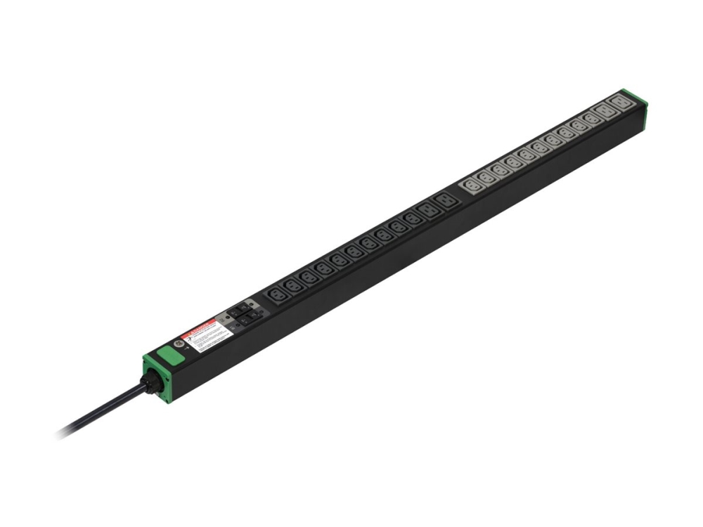 Schneider Basic - Strømfordelingsenhed (rackversion) - vertikal - AC 200-240 V - 7.4 kW - 1-faset - input: IEC 60309 - output-stikforbindelser: 24 (2