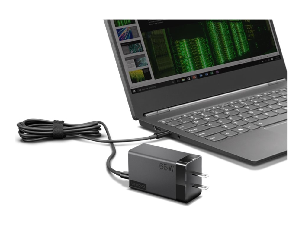 Lenovo 65W USB-C Travel Adapter - Strømforsyningsadapter - AC 100-240 V - 65 watt - sort - for ThinkPad T16 Gen 4 21QN