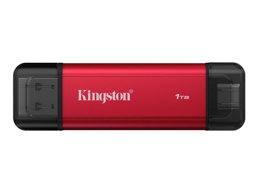 Kingston Dual Portable SSD - 1TB - Ekstern SSD - Sort - USB 3.2 Gen 2