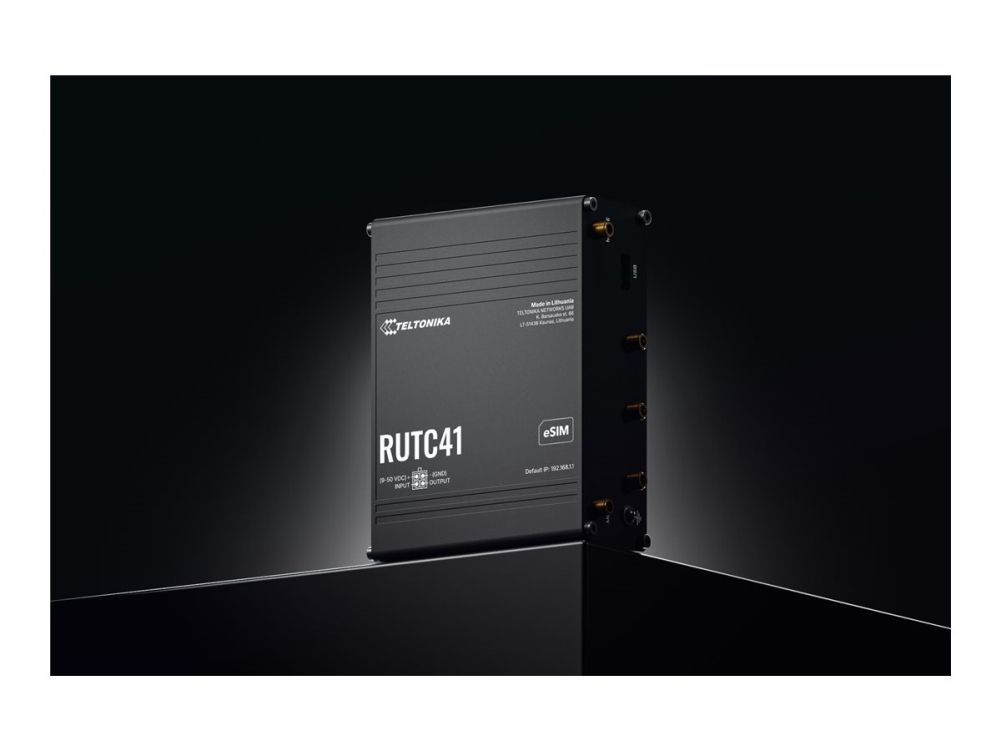 Teltonika Rutc41, Wi-Fi 5 (802.11Ac), Dual-Band (2,4 Ghz/5 Ghz), Ethernet/Lan, 5G, Schwarz, Industrieller Router