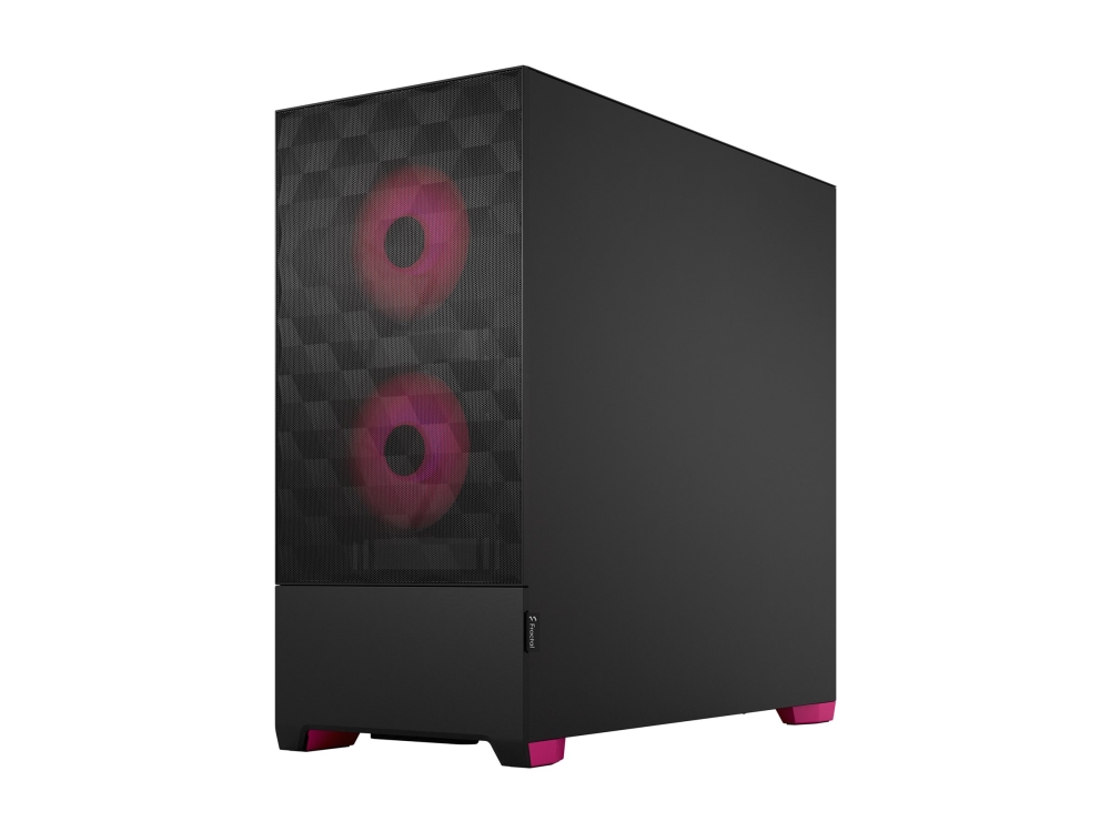 Fractal Design Pop Air, Tower, Pc, Schwarz, Magenta, Atx, Micro Atx, Mini-Itx, Stahl, Gehärtetes Glas, Gaming