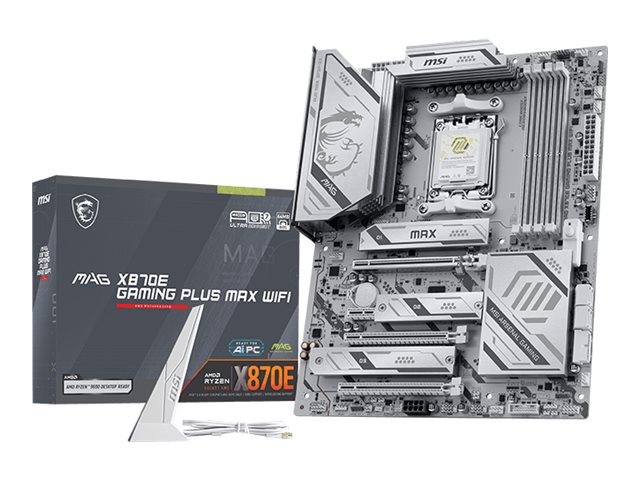 Msi Mag X870e Gaming Plus Max Wifi - Bundkort - Atx - Socket Am5 - Amd X870e Chipset - Usb4, Usb-C 3.2 Gen 2X2, Usb-C 3.2 Gen2, Usb 3.2 Gen 2, Usb 3.