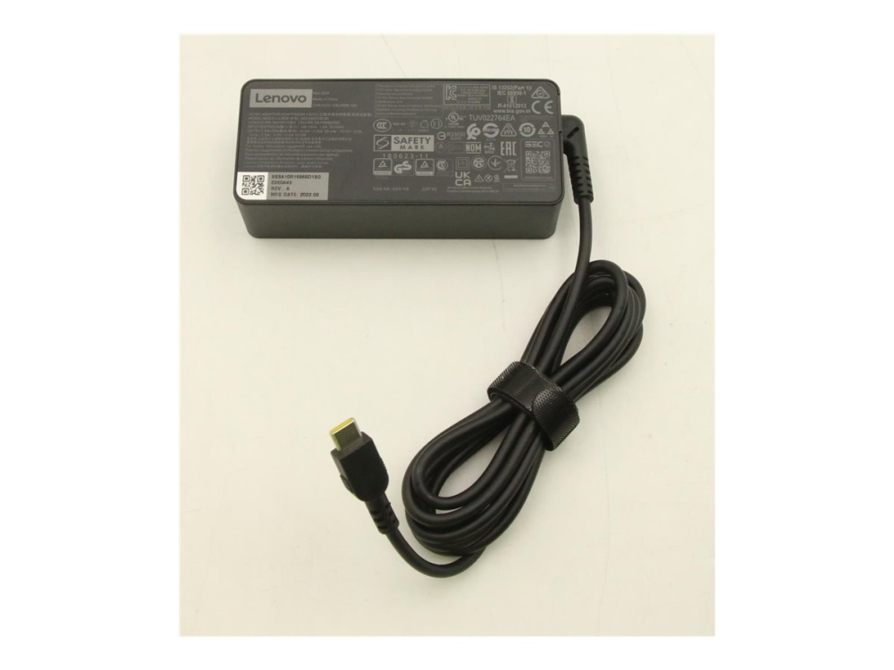 Lenovo - Usb-C Strømadapter - Ac 100-240 V - 65 Watt - Sort - Fru