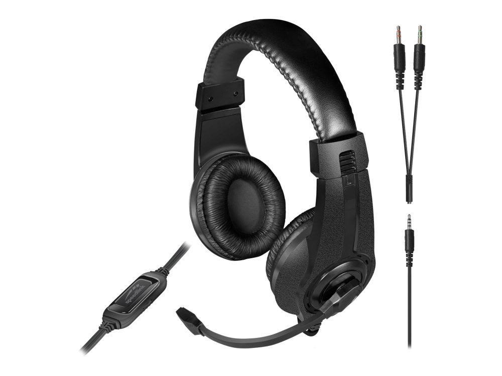 Speedlink Legatos - Headset - Fuld Størrelse - Kablet - 3,5 Mm Jackstik - Sort