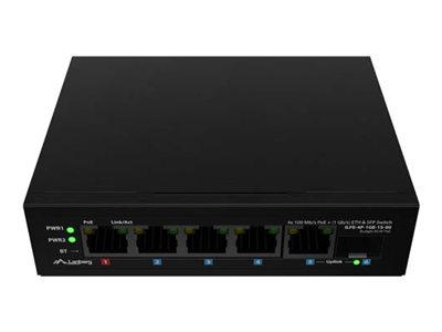 Switch Lanberg Light Industrial Poe 1Xbt 3Xat Sfp+Eth Din Unmanaged Fast Ethernet