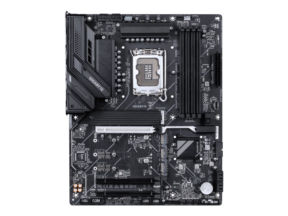 Gigabyte Z890 D Plus Mainboard – Unterstützt Intel Core Ultra (Serie 2) Cpus, 12+1+2-Phasen-Vrm, Bis Zu 9466 Mhz Ddr5 (Oc), 1× Pcie 5.0 M.2 + 3× Pcie