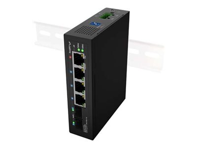 Lanberg Light Industrial Poe Switch 1Xbt 3Xat 2Xsfp Din Unmanaged Gigabit Ethernet