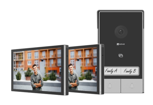 ? 1.Separate Control for 2-Family Units?2. Independent 7” Touch Monitor for Each Family?3. 2K Resolution? 4.Remote Door/Gate Unlock?5. 2-Wire Installation? 6.EZVIZ Ecosystem (control other EZVIZ devic
