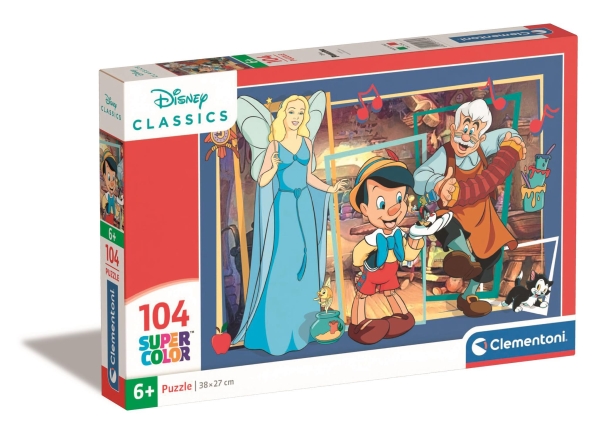 Clementoni Puslespil Pinocchio, 104 Brikker