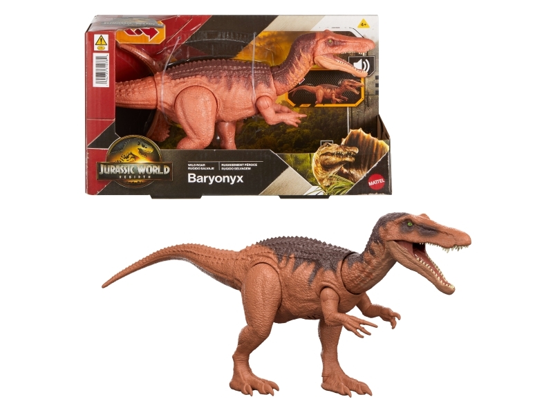 Jurassic World Wild Roar-dinosaur, actionlegetøj, bideangreb og lyd, 4 År, Forskellige farver, Plast