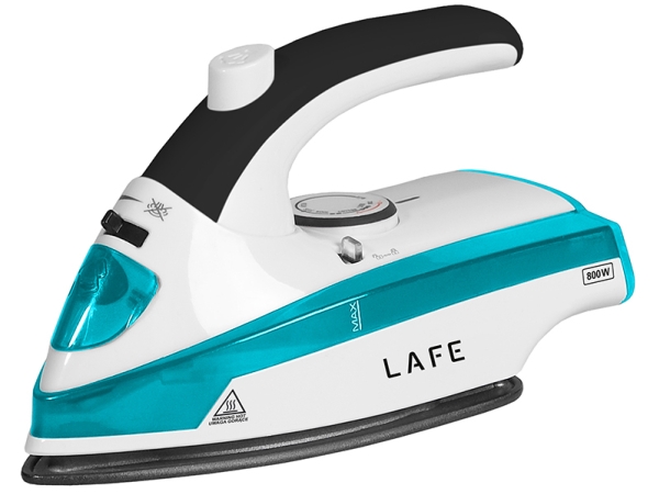 Lafe Lafzel45914, Trocken- & Dampfbügeleisen, Teflon, 1,8 M, Schwarz, Blau, Weiß, 0,04 L, Tasten, Drehregler, Leiter