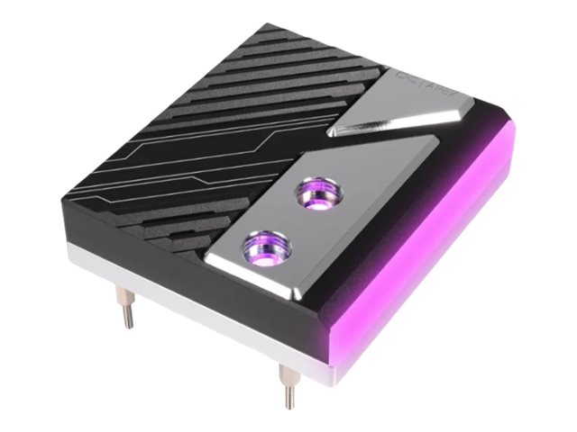 Alphacool Apex 1 - Cpu-Vandblokering Til Flydende Kølesystem - (For: Am5) - Nikkelbelagt Kobberbase - Sort Med Nuancer I Krom
