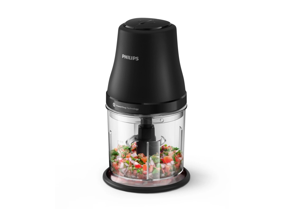 Philips Zerkleinerer Hr1501/00 3000 Series, 1 L, 25000 Rpm, Kunststoff, Schwarz, Kunststoff, Edelstahl