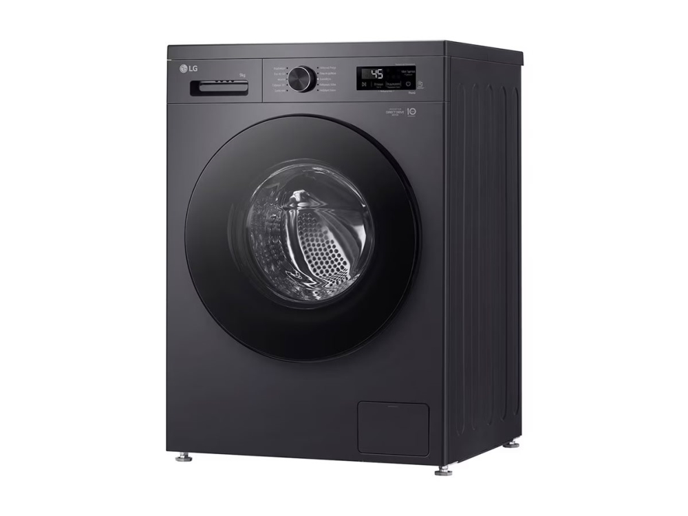 LG F4X1009NMB - Vaskemaskine - Wi-Fi - bredde: 60 cm - dybde: 59 cm - højde: 85 cm - frontbetjening - 9 kg - 1400 rpm - grafitsort