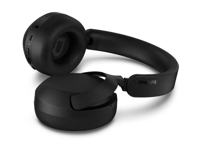 Philips Tah6000bk - Hovedtelefoner Med Mik. - Over Øret-Montering - Bluetooth - Trådløs, Kablet - Aktiv Støjfjerning - 3,5 Mm Jackstik, Usb-C - Sort