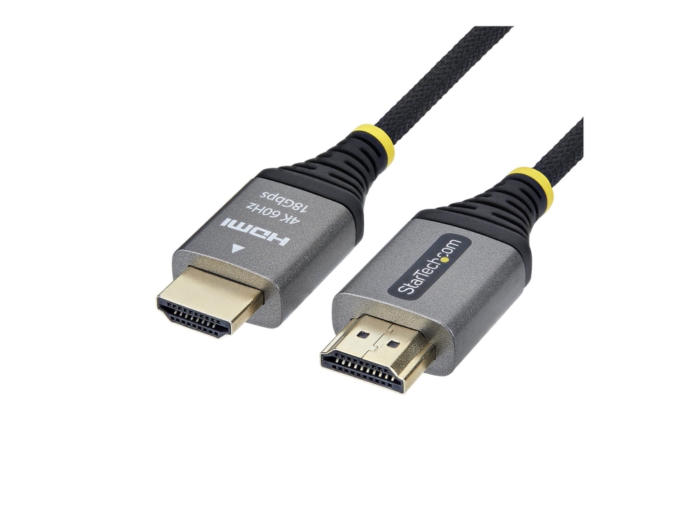 Startech - Premium High Speed - Hdmi-Kabel Med Ethernet - Hdmi Han Til Hdmi Han - 3 M - Afskærmet - Sort Og Sølv - 1440P (Uwqhd) Support 144 Hz, 4K60