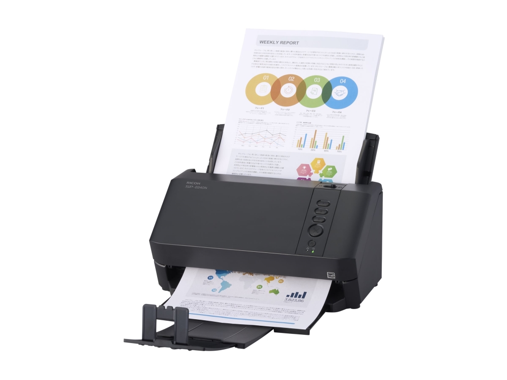 Ricoh Sp-2240N - Dokumentscanner - Dual Cis - Duplex - 216 X 360 Mm - 600 Dpi X 600 Dpi - Op Til 40 Ppm (Mono) / Op Til 40 Ppm (Farve) - Adf (80 Ark)