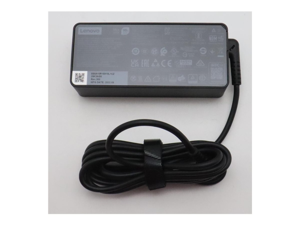 Lenovo - Usb-C Strømadapter - Ac 100-240 V - 65 Watt - Sort - Fru