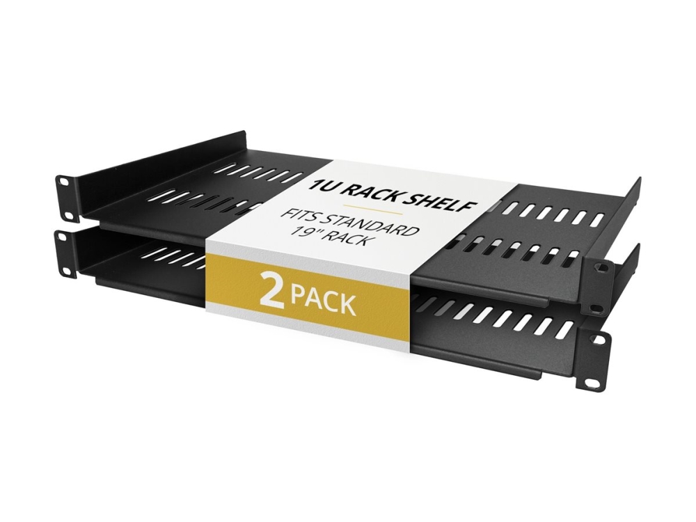 Startech.Com 2Er-Pack 1He Fachboden Für 19 Zoll Netzwerkschrank Oder Rack, Belüftete Rack Kragarmablage, 25Cm Tiefe, Traglast Bis 20Kg Je Fachboden,