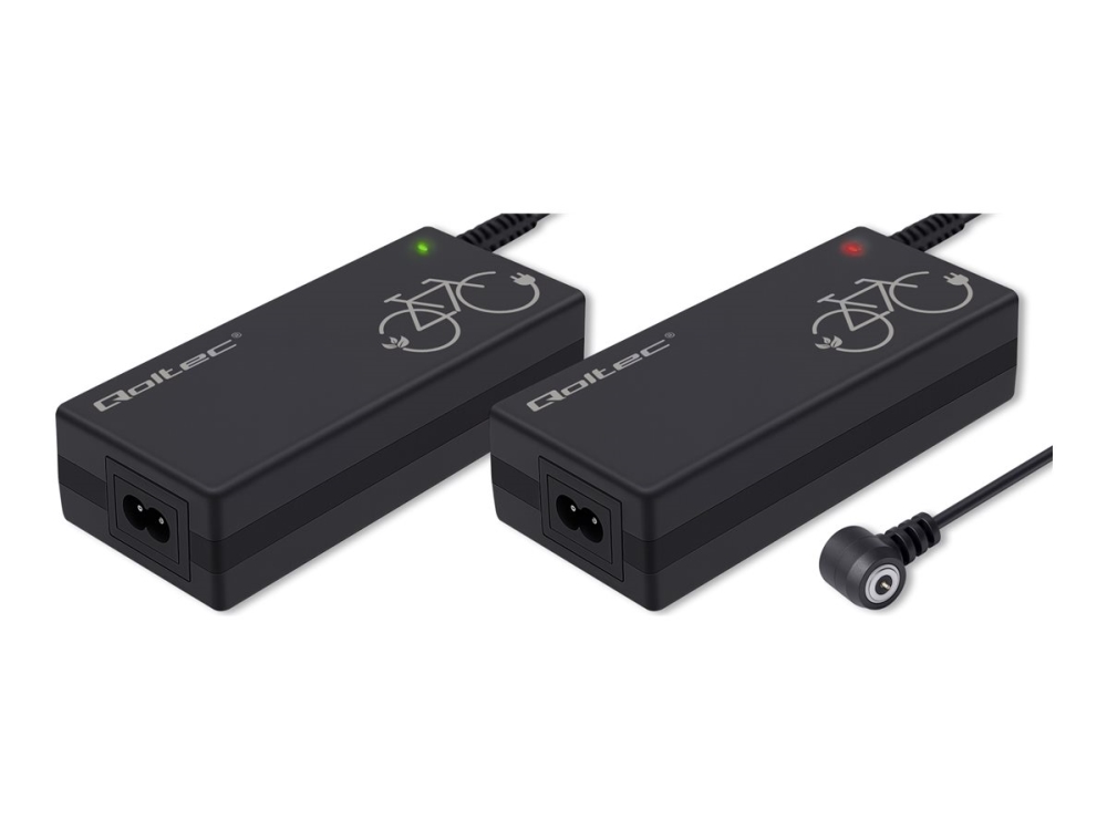 Qoltec - Strømforsyningsadapter - For E-Bike, 36 V | 42 V, Mi4 Tip + Power Cable - Ac 220-240 V - 84 Watt - Sort