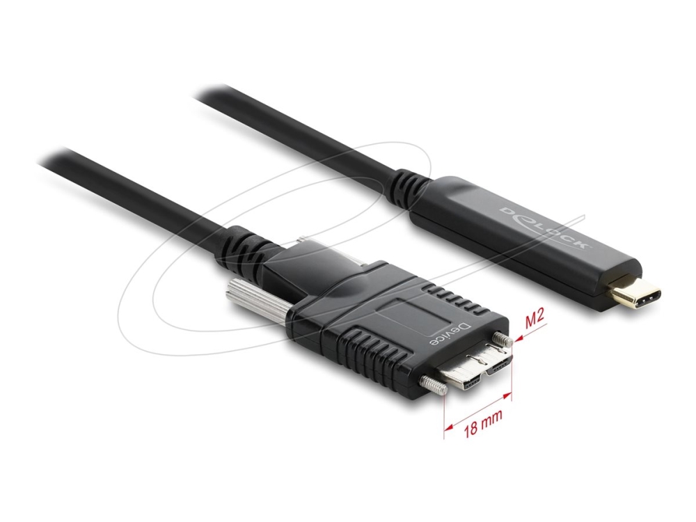 Delock 83681, 15 M, Usb C, Micro-Usb B, Usb 2.0, 10 Gbit/Sec, Schwarz