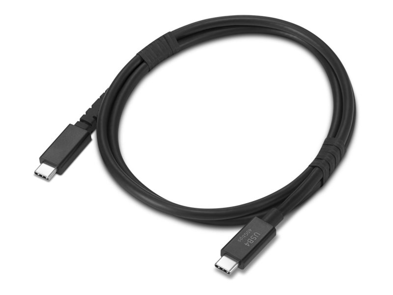 Lenovo - Thunderbolt Kabel - Usb-C (Han) Til Usb-C (Han) - Thunderbolt 5 - 48 V - 5 A - 1 M - Usb Power Delivery (240 W), Op Til 80 Gbps Datatransfer