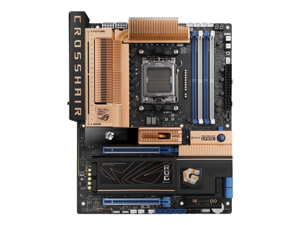 Asus Rog Crosshair 2006 – Mainboard – Atx – Sockel Am5 – Amd X870e-Chipsatz – Usb4, Usb-C 3.2 Gen 2, Usb 3.2 Gen 2, Usb 3.2 Gen 1, Usb-C 3.2 Gen 2X2