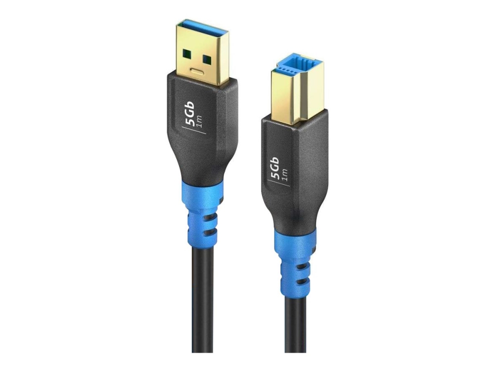 Purelink Fi-U300-010-Pck, 1 M, Usb A, Usb B, Usb 3.2 Gen 1 (3.1 Gen 1), 5 Gbit/S, Schwarz, Blau
