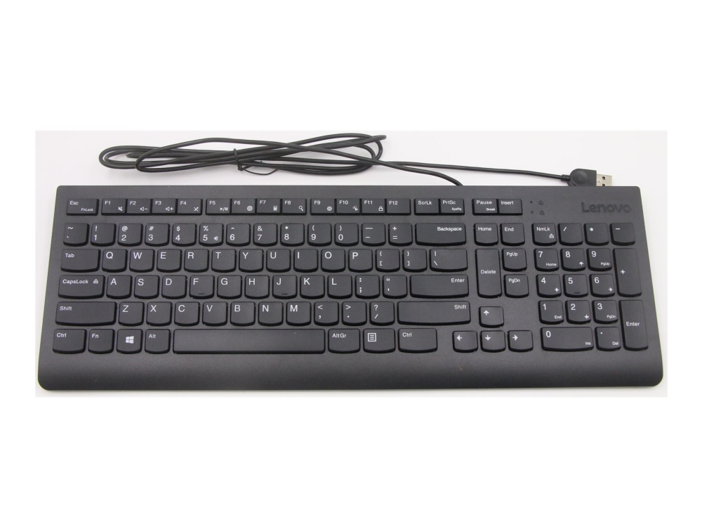 Lenovo - Tastatur - USB - USA med Euro-symbol - sort