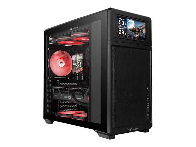 Thermaltake Tr300 Tg, Midi Tower, Pc, Schwarz, Atx, Micro Atx, Mini-Itx, Spcc, Gehärtetes Glas, Gaming