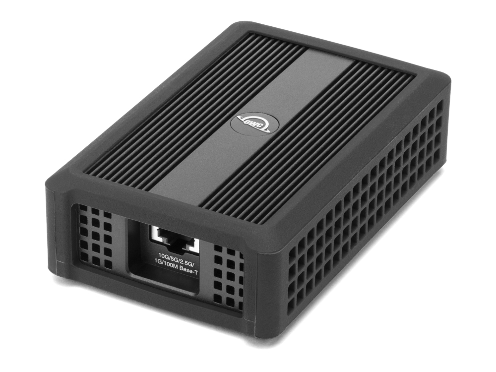 OWC - Netværksadapter - Thunderbolt 3 - 10Gb Ethernet x 1 + Thunderbolt 4 x 1 - sølv, sort